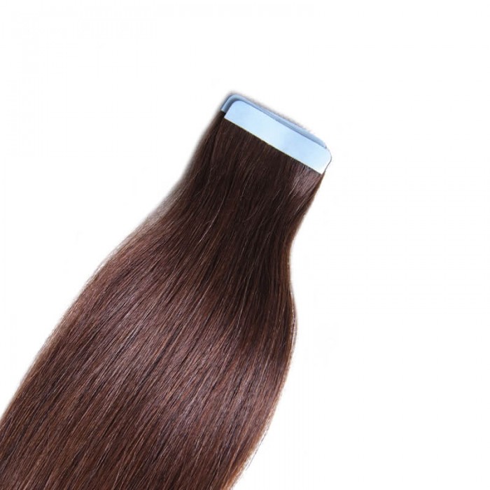 Kriyya Remy Tape In Hair Extensions Dark Brown Human Hair Extensions