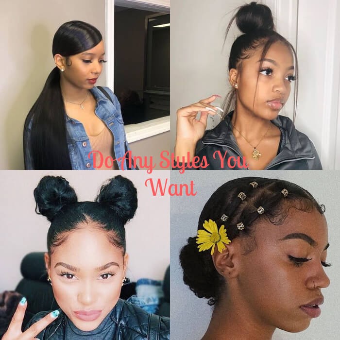 Kriyya New Arrival Full Lace Wigs Straight Human Hair Wig 180% Density Natural Black 