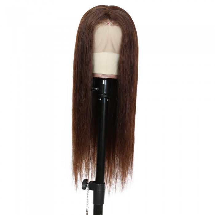Sabrina | Full Lace Pre Plucked Chocolate Brown Human Hair Wig