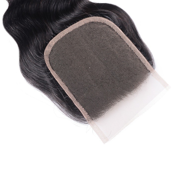 Kriyya Body Wave 100 Human Hair 3 Bundles With 4*4 Lace Closure Brazilian Hair