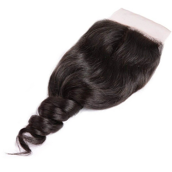 Kriyya Loose Wave Malaysian Human Hair 4 Bundles With Closure