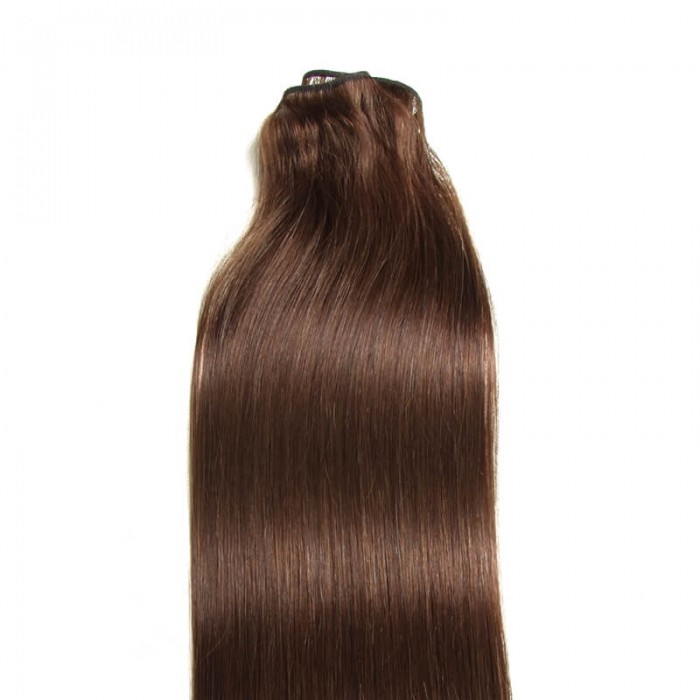 Kriyya 100% Remy Volumizer Hair Weft-Chocolate Brown