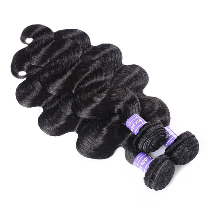 Kriyya Body Wave 100% Virgin Hair Peruvian 3 Bundles With 4*4 Lace Closure