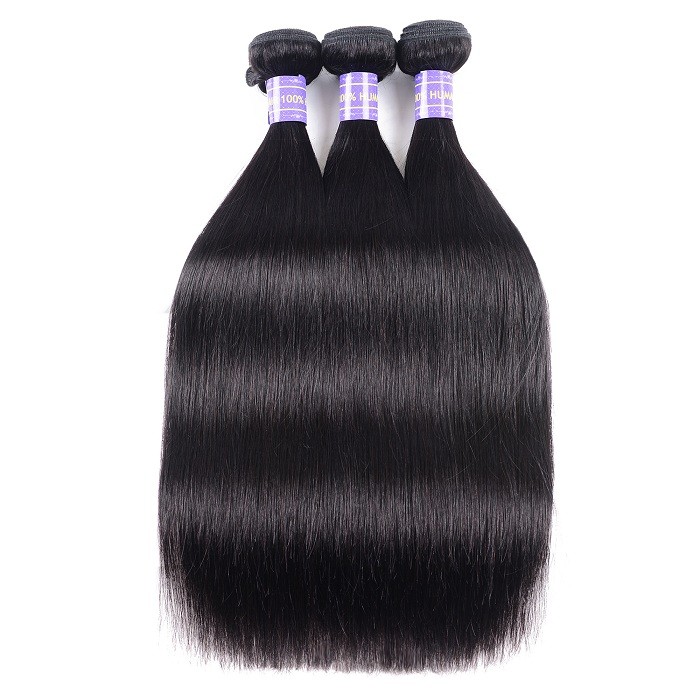 Kriyya Straight 100 Human Hair Weave 3 Pcs Peruvian 100% 7A Human Hair