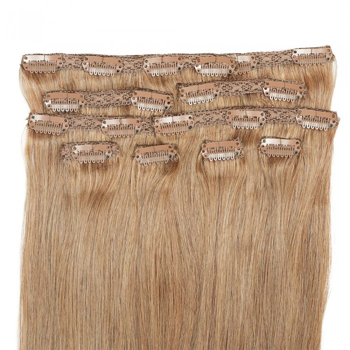 Kriyya Strawberry Blonde 22 Inch Clip In Hair Extensions For Short Hair