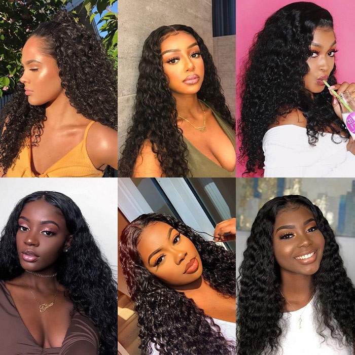 Kriyya 4 Bundles Peruvian Deep Wave Hair With 4X4 Closure 