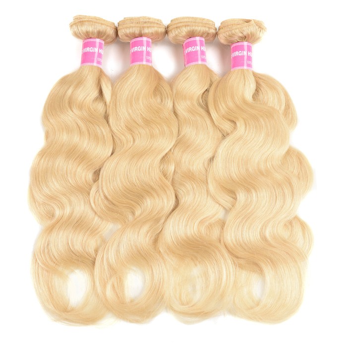 Kriyya Body Wave 100 Human Hair Weave Brazilian Hair 4 Bundles 613 Color