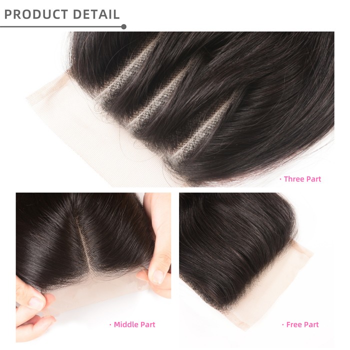 Kriyya Indian Remy Hair 3 Bundles With Closure 4X4 Inch Body Wave Weave 