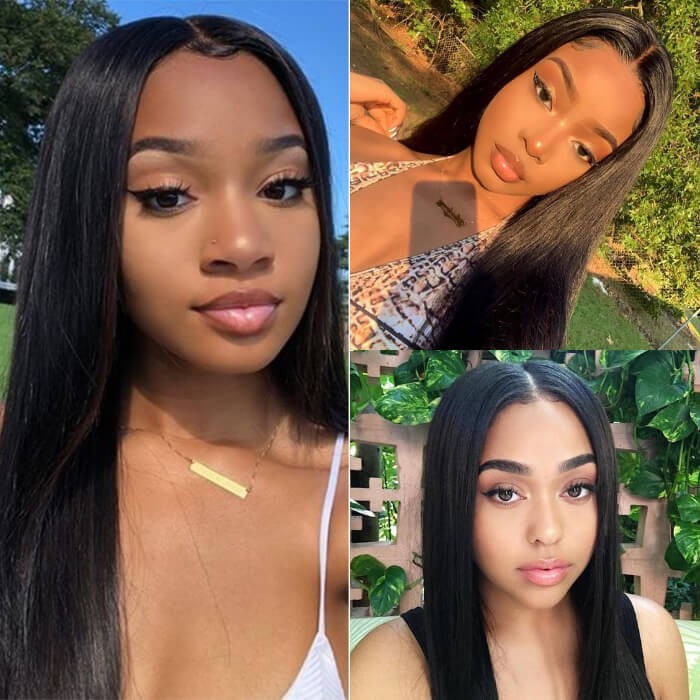 Kriyya 4x4 Lace Closure Wig Full 180% Density Straight Human Hair Wig For Sale