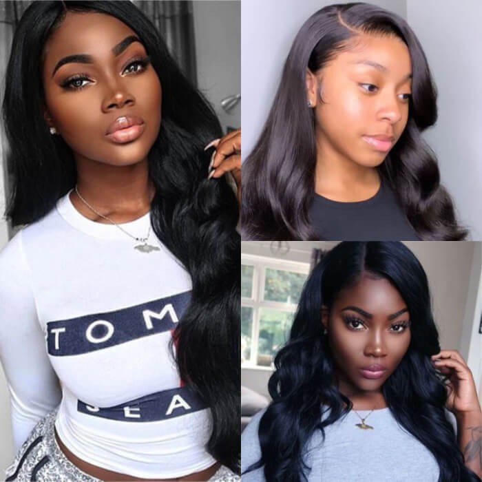 Kriyya Pre Plucked 360 Lace Frontal Wig 150% Density Body Wave Wet And Wavy Remy Human Hair Wigs