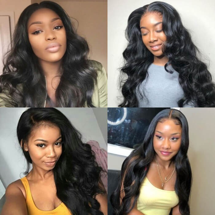 Kriyya Pre Made Body Wave Fake Scalp Wig 13x6 Lace Frontal 150% Density Virgin Human Hair