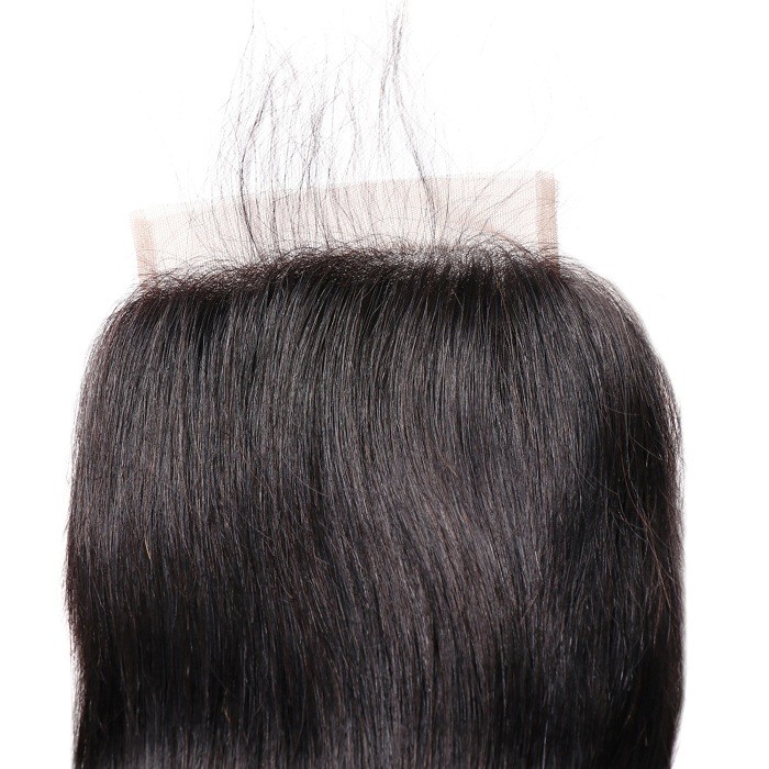 Kriyya Straight Hair 4 Bundles Sew In With 5x5 Closure Indian Remy Hair