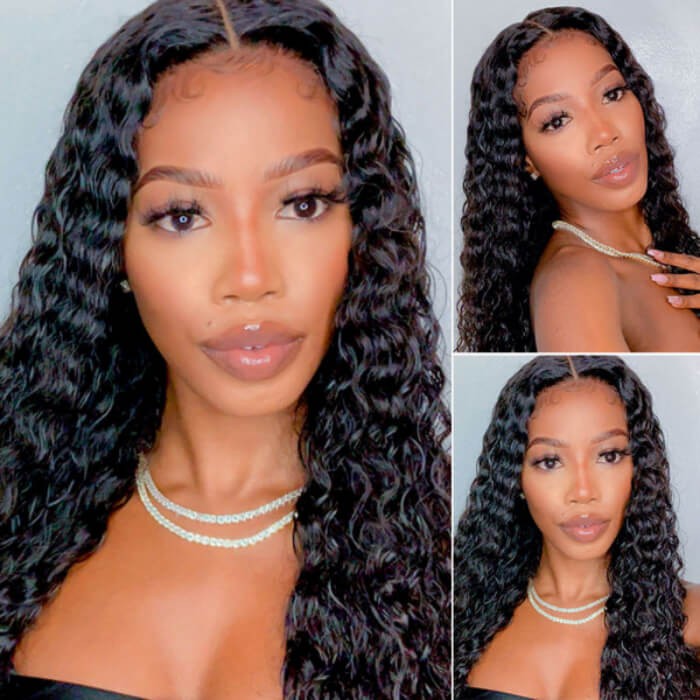 Kriyya Brazilian Virgin Human Hair 3 Pcs Natural Wave With 4*4 Lace Closure
