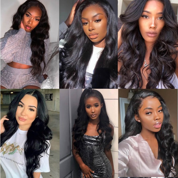 Kriyya Body Wave 100% Virgin Hair Peruvian 3 Bundles With 4*4 Lace Closure