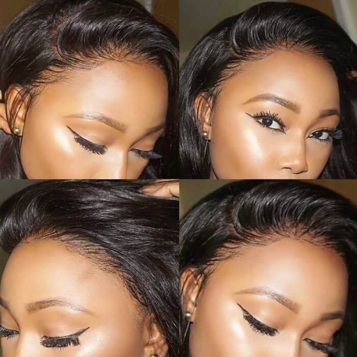 Kriyya 100% Hand tied Straight Lace Front Wig 150% Density Pre Plucked Hairline