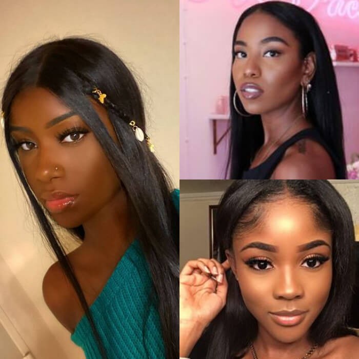 Kriyya Straight Transparent Lace Wig 13x4 13x6 Pre Plucked Lace Front Wigs 180% Density Human Hair