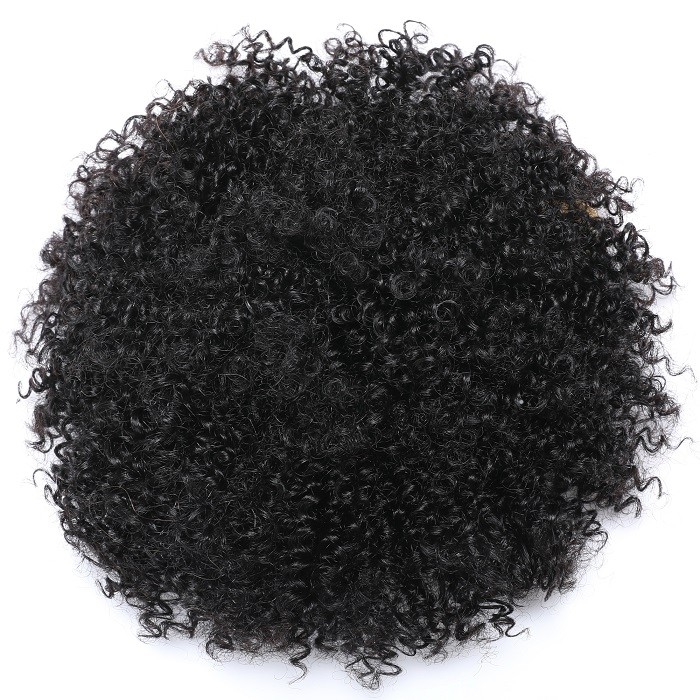 Kriyya Wrap Wigs Kinky Curly Headband Wigs Human Hair Wigs Pineapple Style for Short Hair