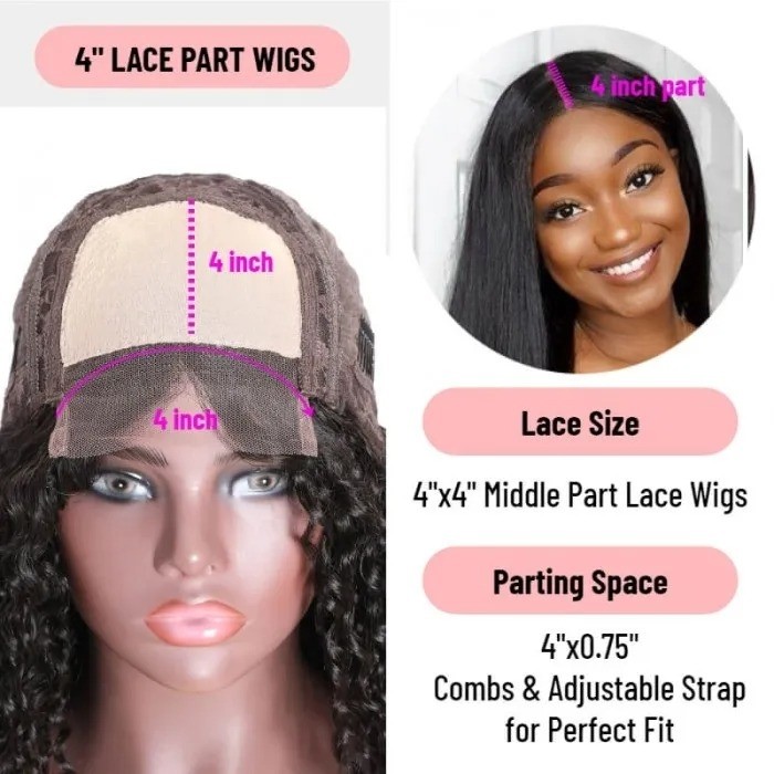 Kriyya Ombre Brown Color T Part Lace Wig with Face Framing Highlight Loose Wave Human Hair 150% Density