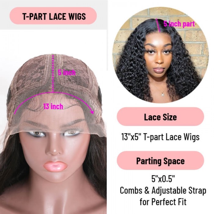 Kriyya #FB30 Bronde Highlight Straight Human Hair wigs T Part Lace Wigs 150% Density Middle Part Lace Wig