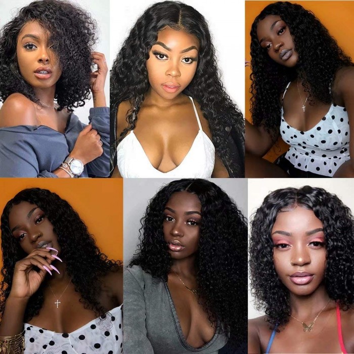 Kriyya Jerry Curly Weave Human Hair 3 Bundles Malaysian 7A Human Hair