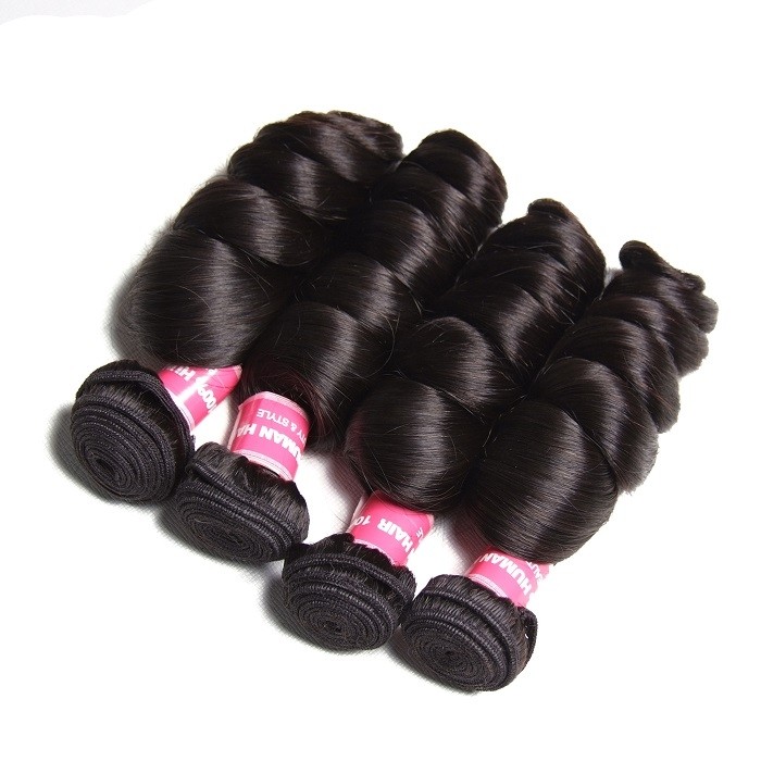 Kriyya Loose Wave Bundles 4 Pcs Indian Human Hair Weave