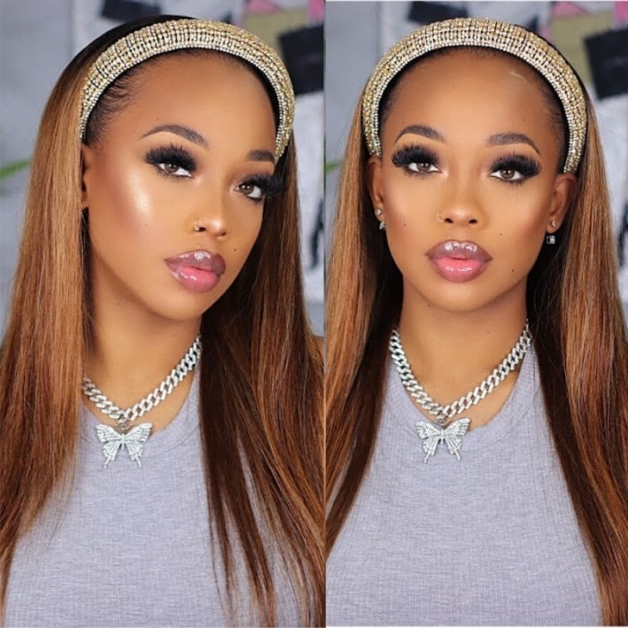 Flash Sale Straight Highlight Headband Wig