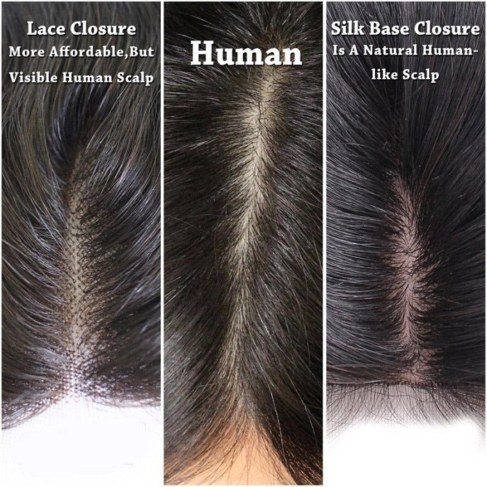 Kriyya Jerry Curly 4 Bundles With 4x4 PU Skin Closure Human Hair Fake Scalp Closure Natural Color