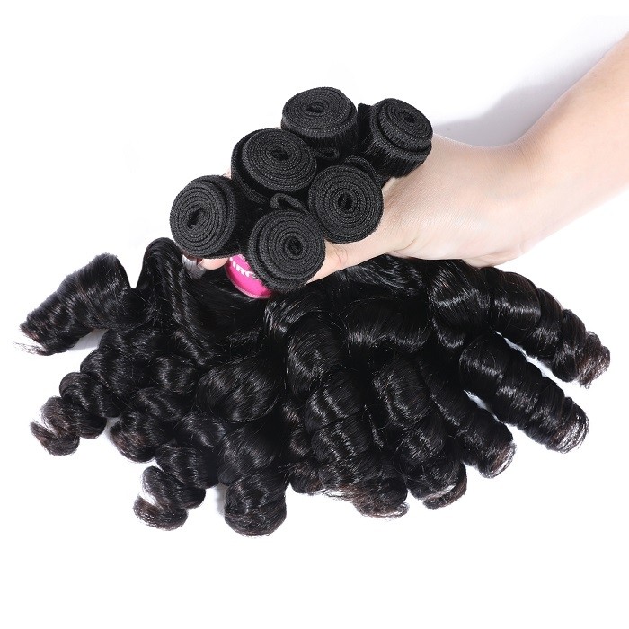 Kriyya Soft Virgin Fumi Hair Bundles 6PCS Real Curly Human Hair Weave