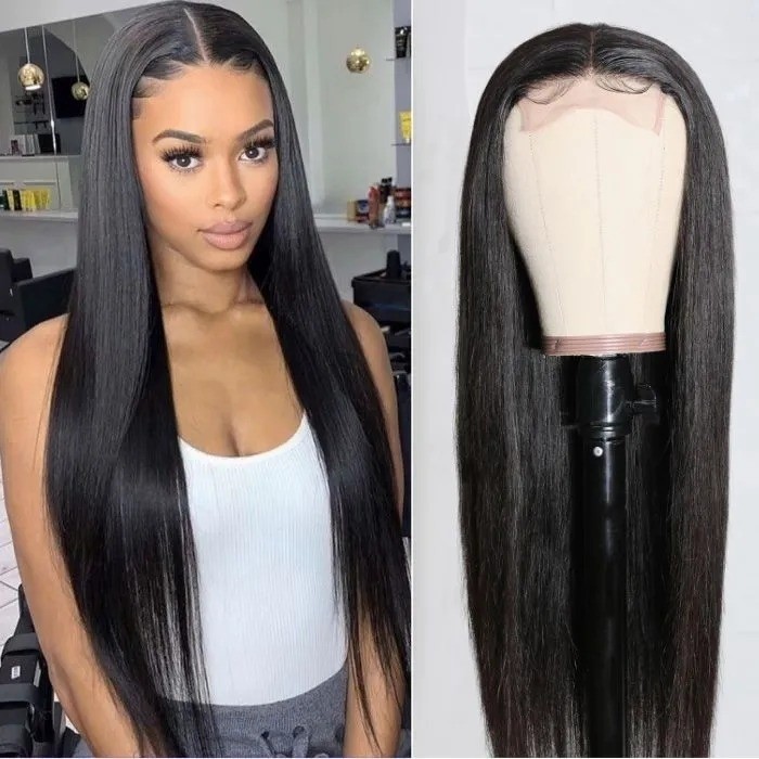Flash Sale Straight Hair Wig 150% Density Lace Part Wig Human Hair Natural Color