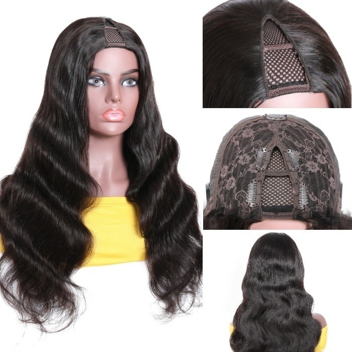 Flash Sale Glueless Wave Natural Black Upgrade U Part Wig Beginner Friendly 150% Density