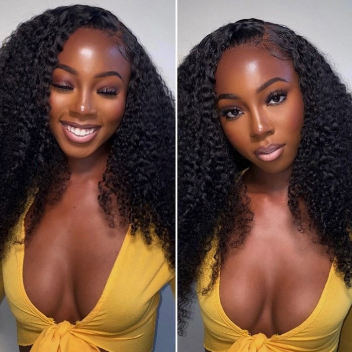 HOT: New V-Part Kinky Curly Wig No Leave Out