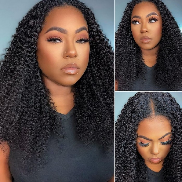 HOT: New V-Part Kinky Curly Wig No Leave Out