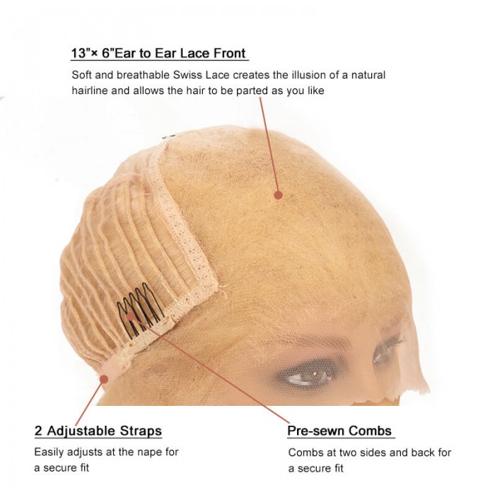 Lara | Lace Front Pre Plucked Blonde Wavy Remy Human Hair Wig