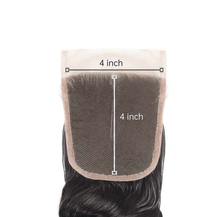 Kriyya Pre-Plucked Loose Wave Virgin Human Hair 4x4 Lace Closure