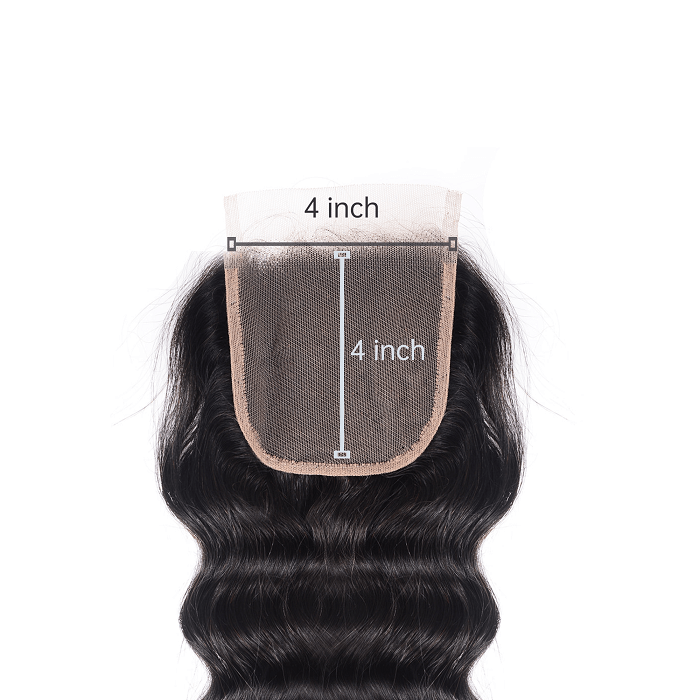 Kriyya Natural Wave Human Hair 4*4 Lace Closures With Baby Hair