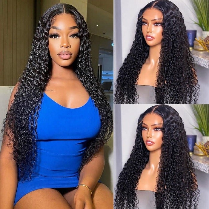 Kriyya Virgin Hair Jerry Curly 4X4 Lace Closure Wig Pre Plucked with Baby Hair
