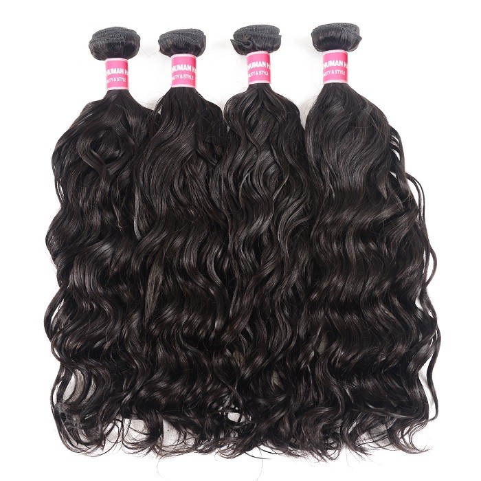 Kriyya Natural Wave Bundles 4 Pcs Indian Unprocessed Virgin Hair