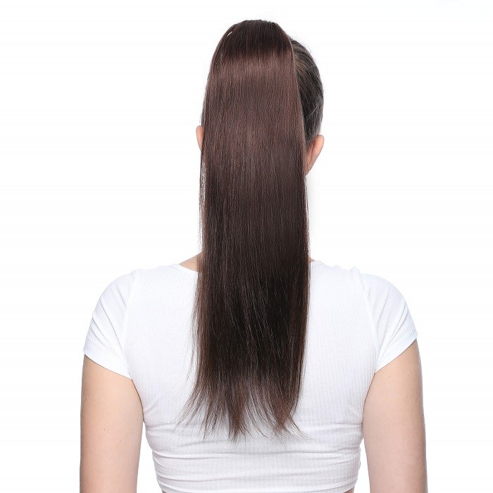 Best dark brown high ponytail Clip In Hair Extensions 100 Remy Human Hair  Extensions 80G 18 Inch Hair Extensions|Kriyya 