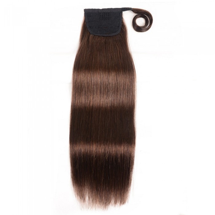 Kriyya 12 Inch High Ponytail Hair Extensions Dark Brown 60g