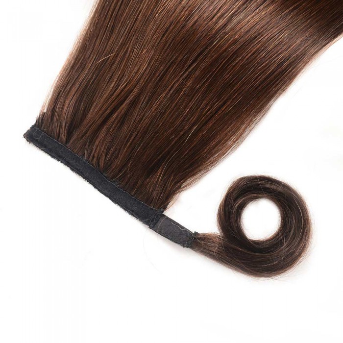 Kriyya 12 Inch High Ponytail Hair Extensions Dark Brown 60g
