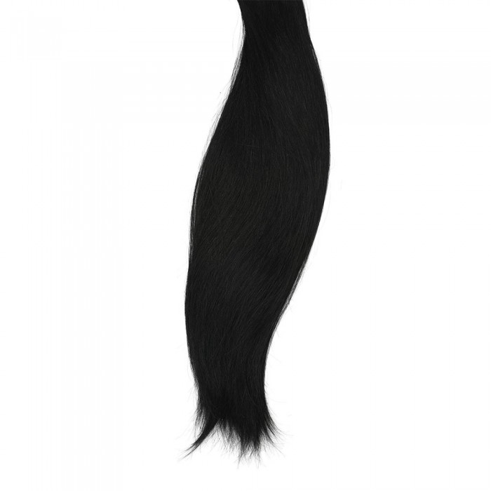 Kriyya 100g Clip In Hair Extensions Jet Black Remy Human Hair Clip Ins