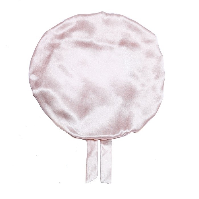 Satin Bonnet Adjustable Sleeping Cap - Pink
