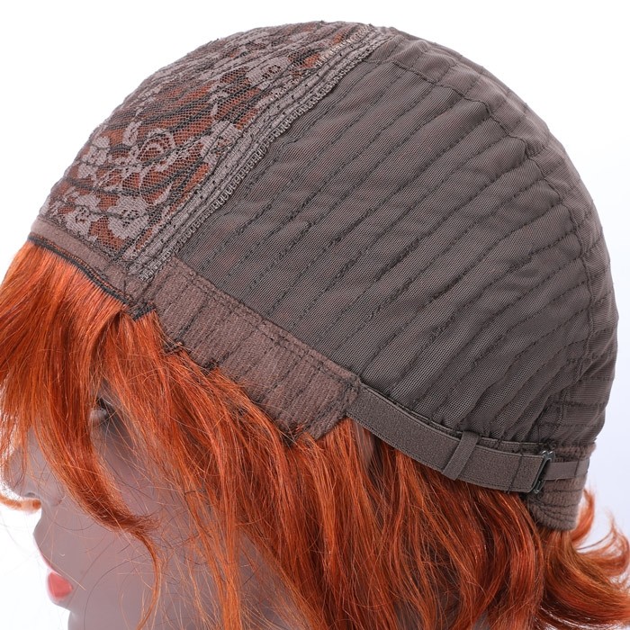 Kriyya Short Bob Wigs With Bangs Capless Wig Natural Black & 33 Color Human Hair Wig Free Part 8 Inch