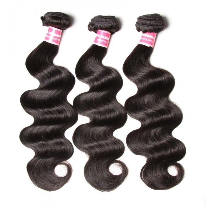 Kriyya 3 Pcs Virgin Hair Bundle Deals Indian Body Wave Hair 9A Hair