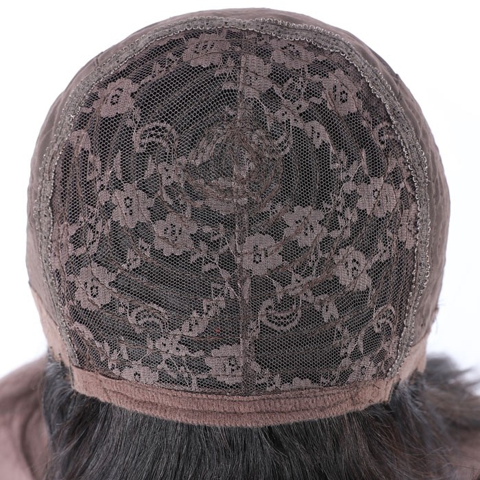 Kriyya Neat Bangs Natural Black Capless Wig Straight Human Hair Wigs With Bangs 150% Density Remy Hair Wigs