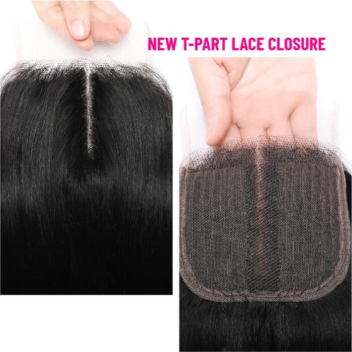 Kriyya Affordable Straight Peruvian Human Hair 3 Bundles With 4X4 Closure Free Part
