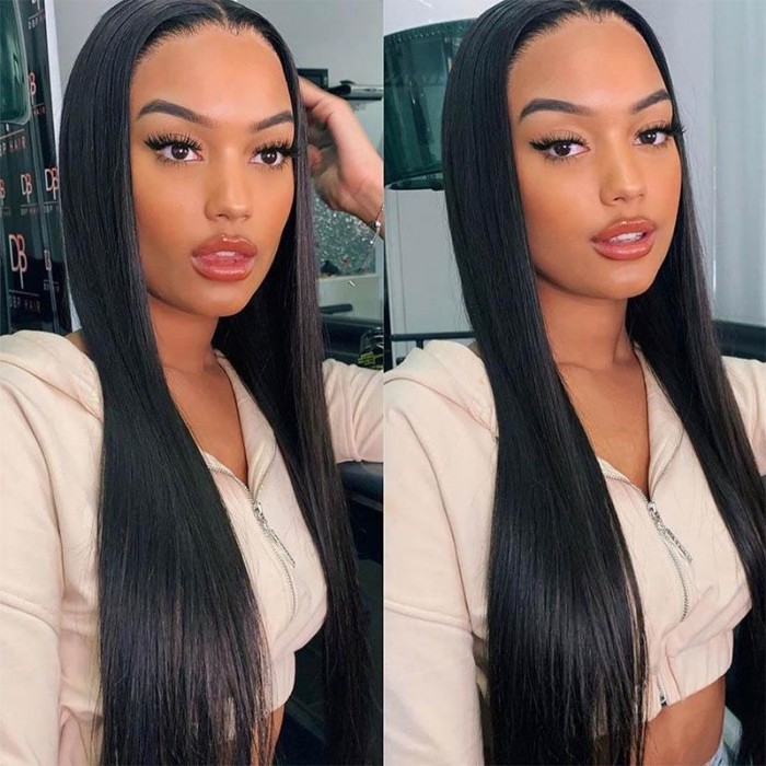 Kriyya Peruvian Hair Straight 3 Bundles Human Hair Extension 9A Virgin Hair