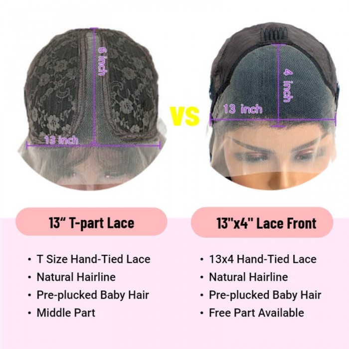 Kriyya Bronde Highlight Virgin Hair T Part Lace Wig Balayage Body Wave Lace Wigs