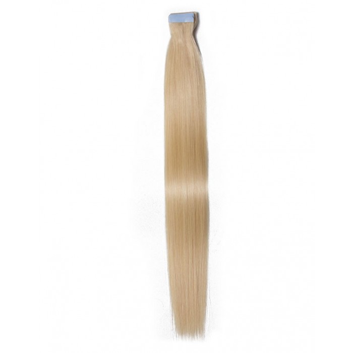 100% Remy Tape In Human Hair Extensions For Short Hair-Platinum Blonde |  Kriyya 