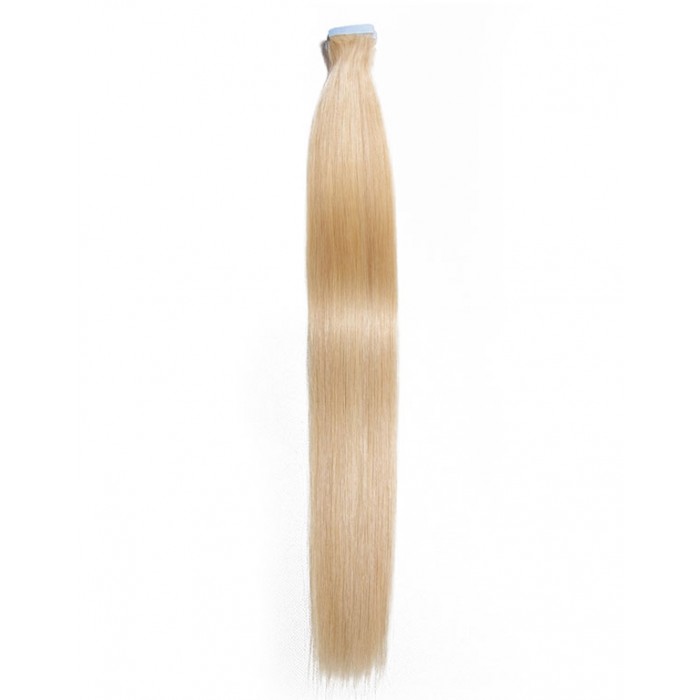 Kriyya Tape Ins 18-24 Inch Blonde Human Hair Extensions Remy Hair